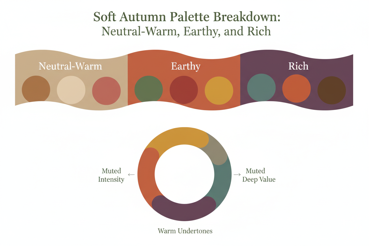 Soft Summer vs Soft Autumn: Key Differences section visual for Soft Autumn Palette Breakdown: Neutral-Warm, Earthy, and Rich