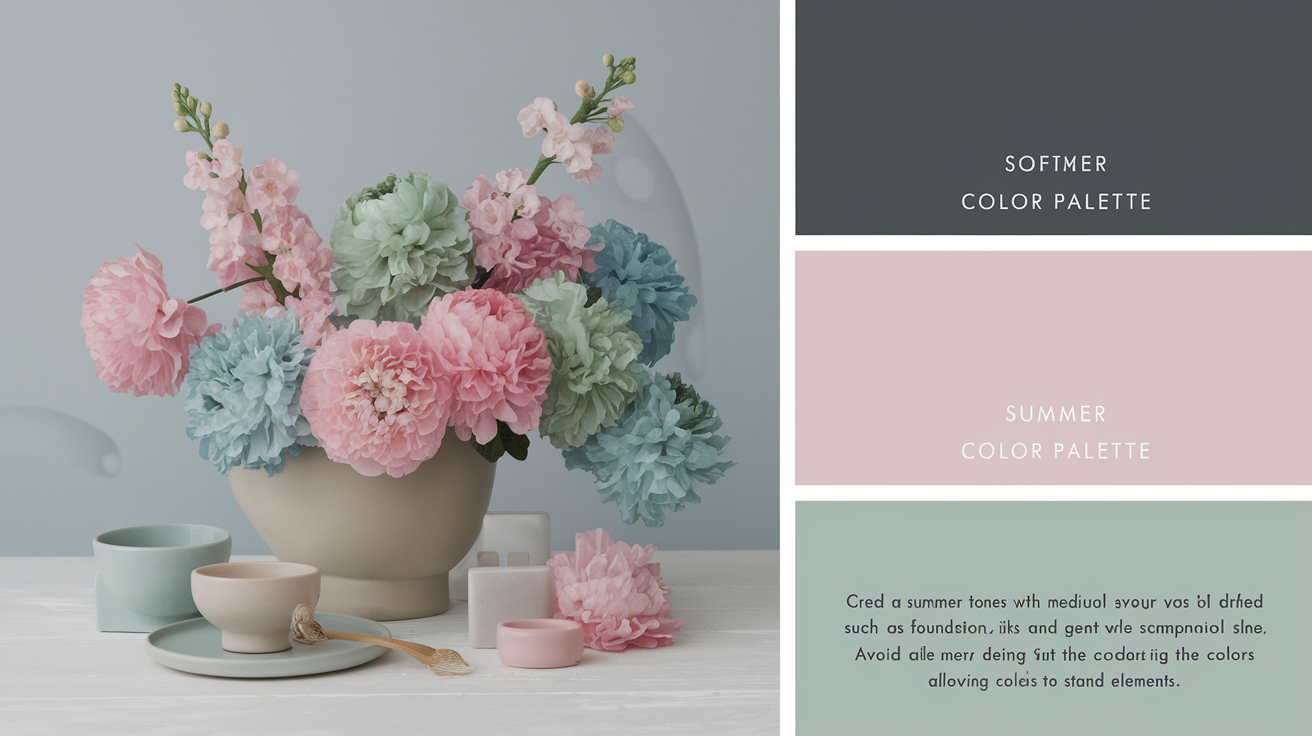 Soft summer wardrobe styling tips with cool, muted color combinations