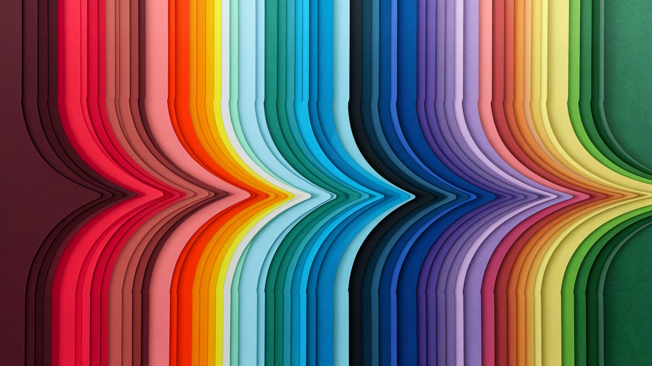Color schemes for storytelling in presentations showing palettes for authority, innovation, calmness, and energy