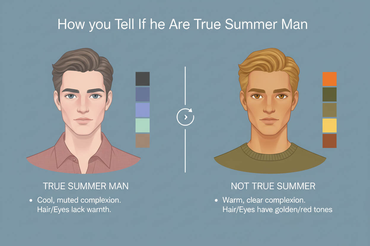Summer Palette for Men section visual for How to Tell If You Are a True Summer Man