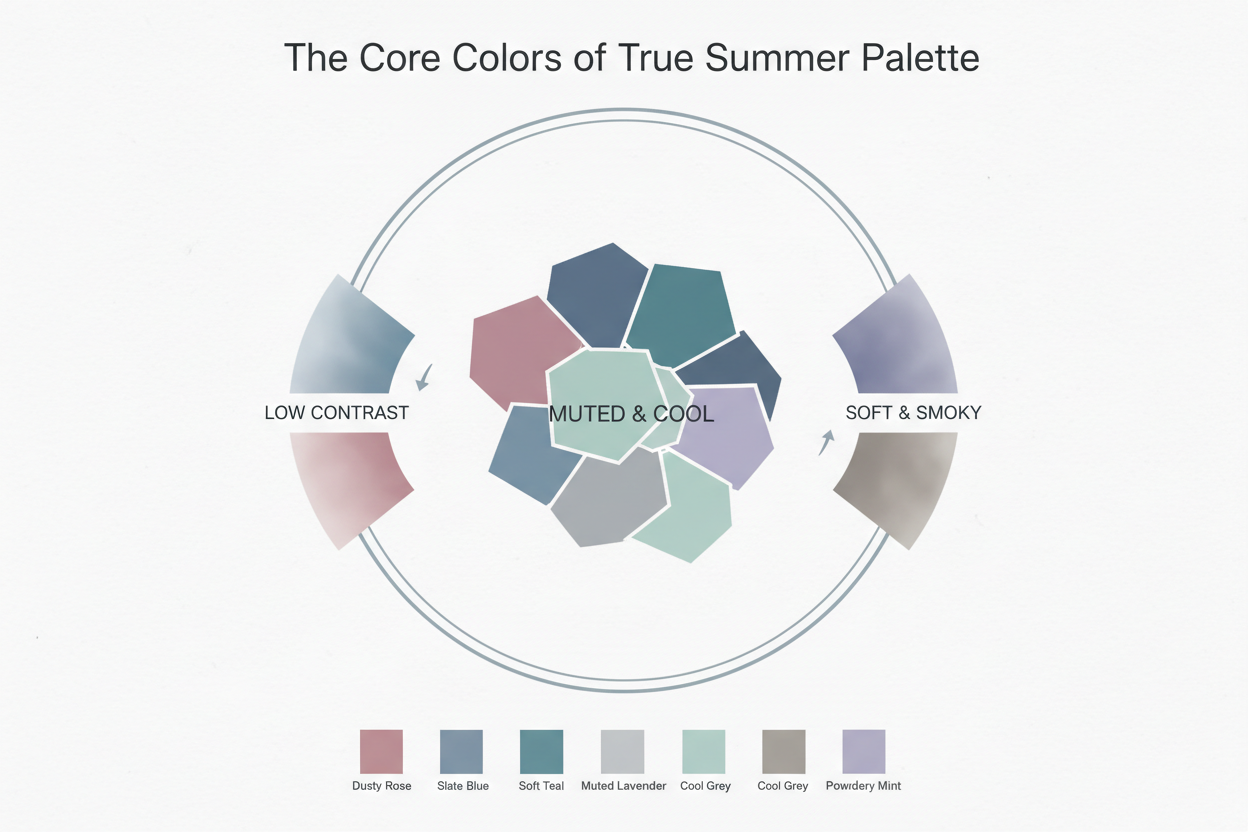 Summer Palette for Men section visual for The Core Colors of the True Summer Palette