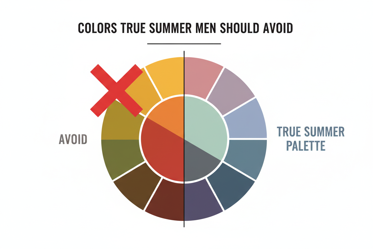 Summer Palette for Men section visual for Colors True Summer Men Should Avoid