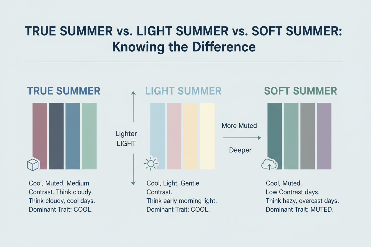 Summer Palette for Men section visual for True Summer vs. Light Summer and Soft Summer: Knowing the Difference