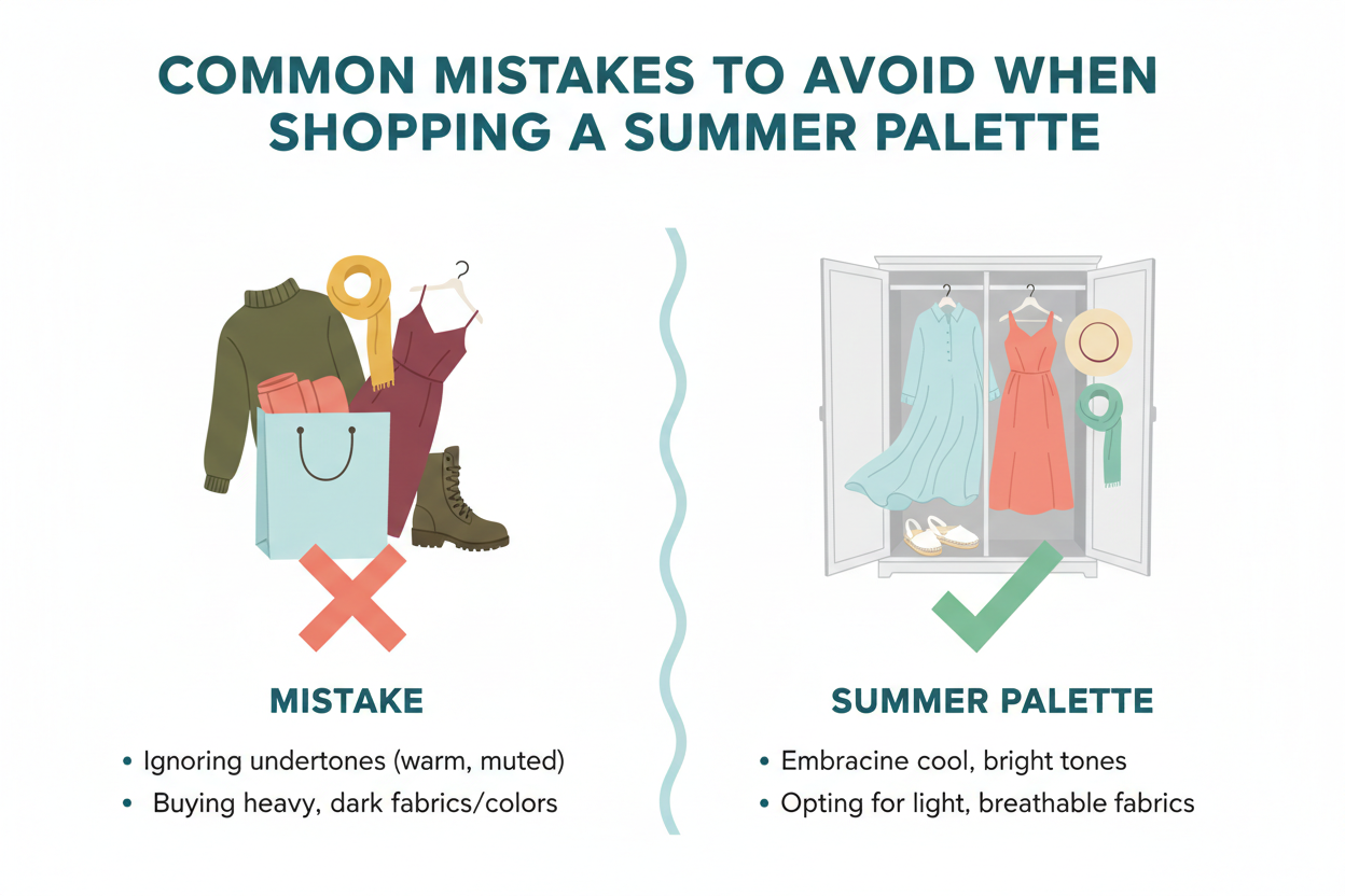 Summer Palette Makeup Guide section visual for Common Mistakes to Avoid When Shopping a Summer Palette