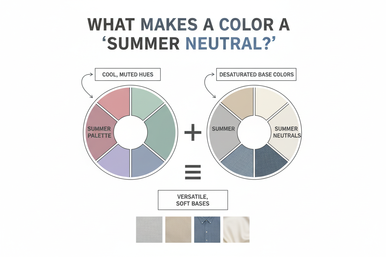 Summer Palette Neutrals and Accent Colors section visual for What Makes a Color a 'Summer Neutral'?