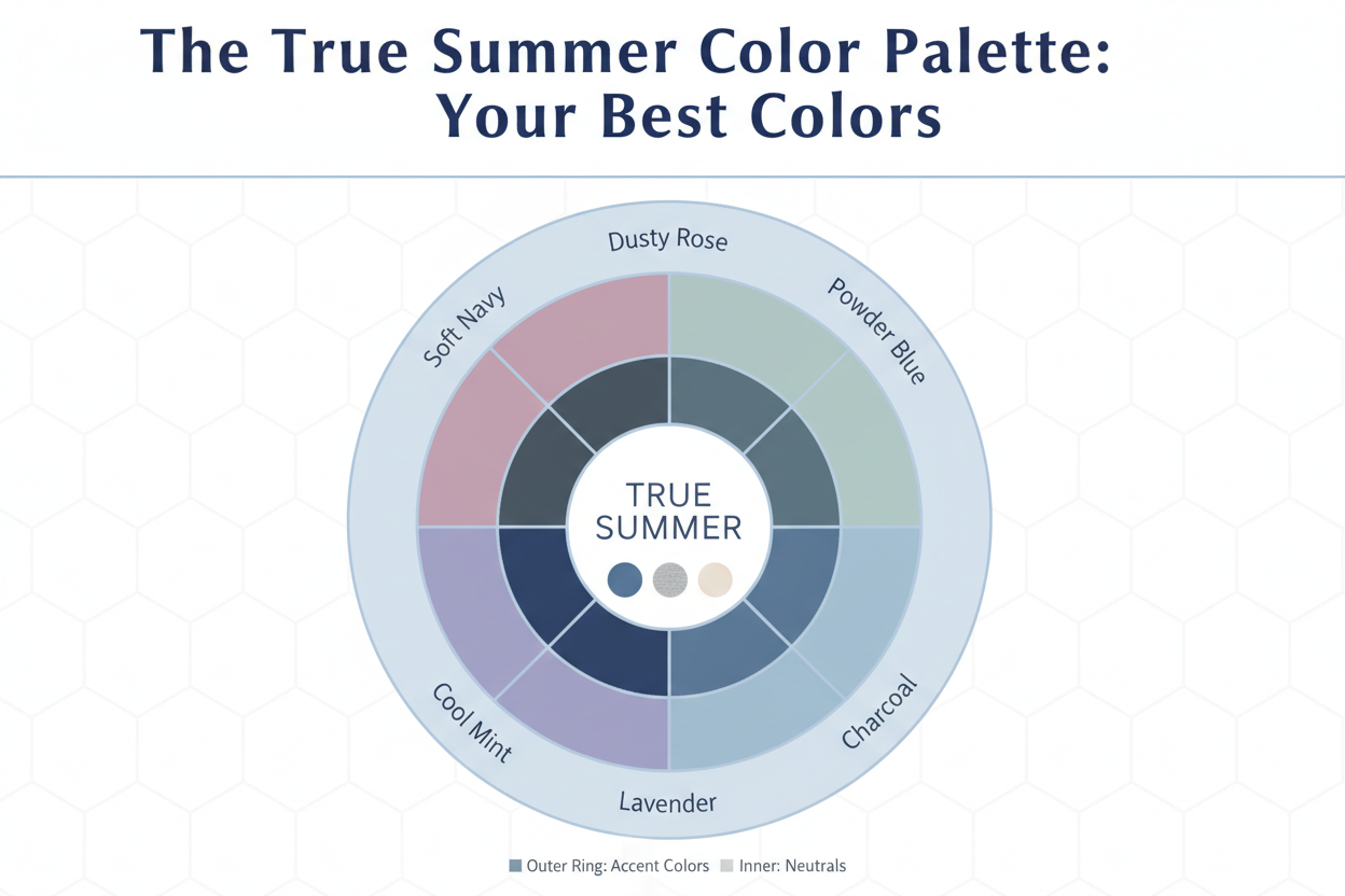 True Summer Color Palette Guide section visual for The True Summer Color Palette: Your Best Colors