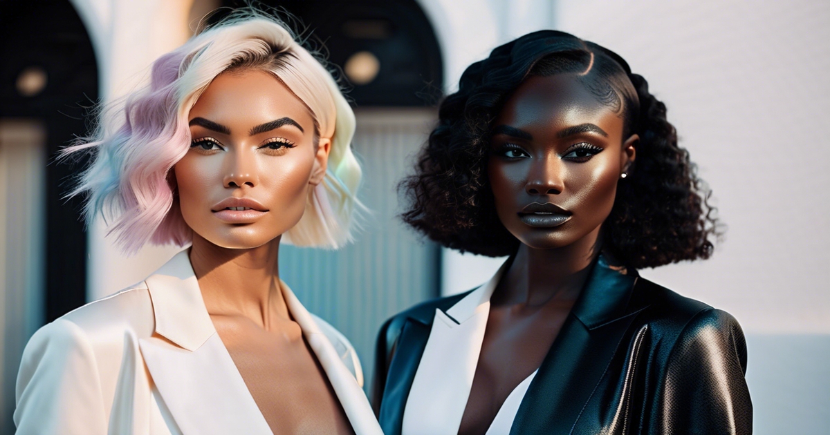 Two women with different skin tones demonstrating how contrast works beyond traditional color season analysis
