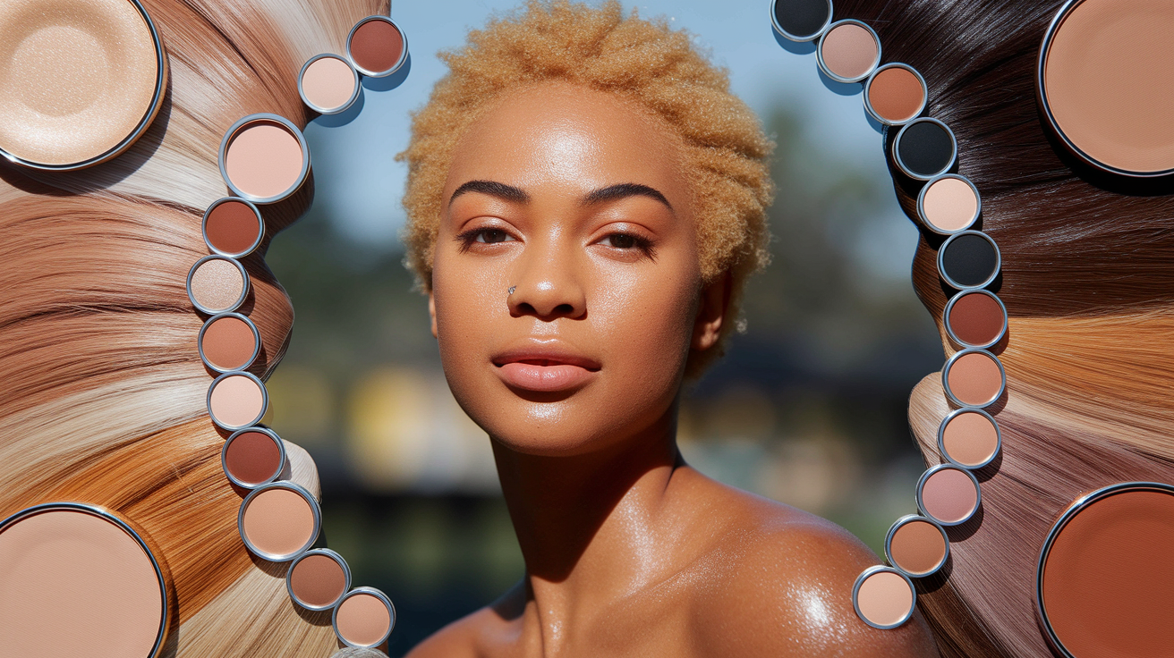 Woman demonstrating amber skin tone characteristics with warm golden undertones