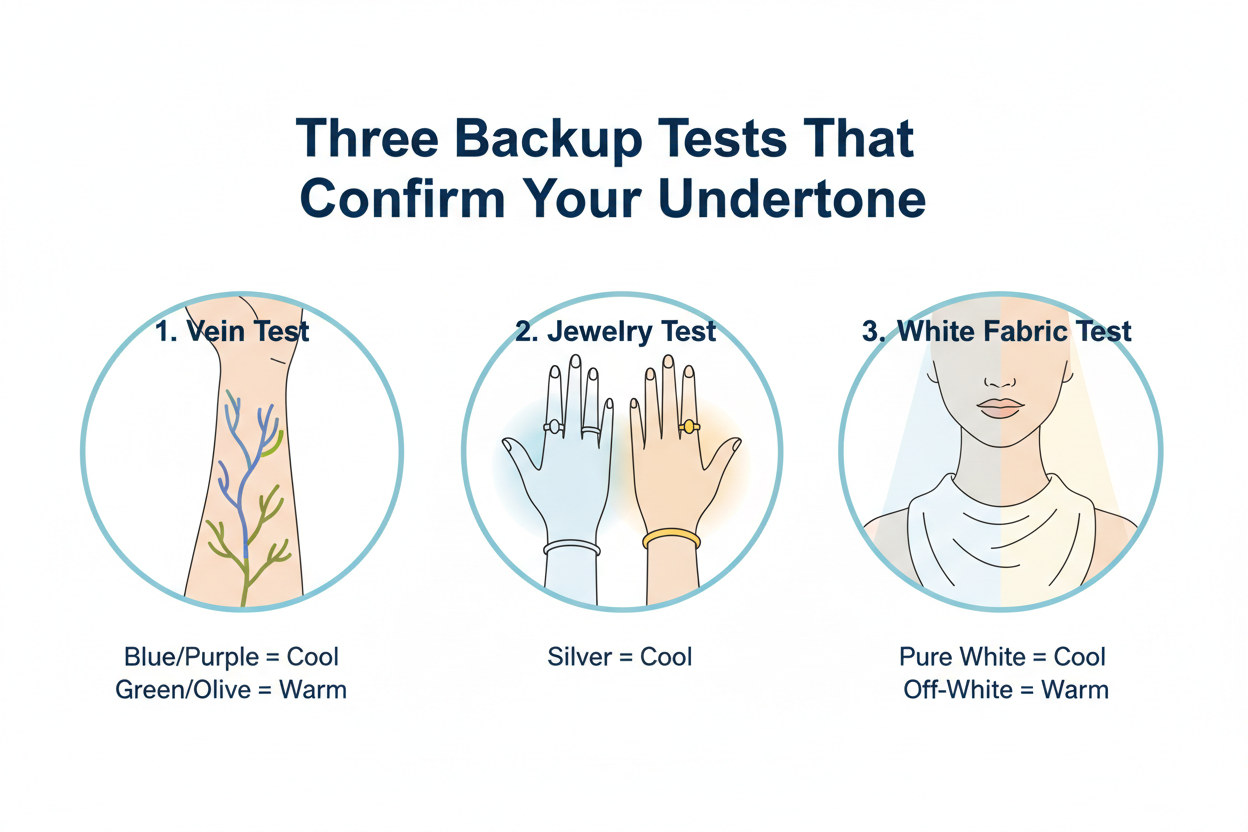 Undertone Test for Dark Skin section visual for Three Backup Tests That Confirm Your Undertone