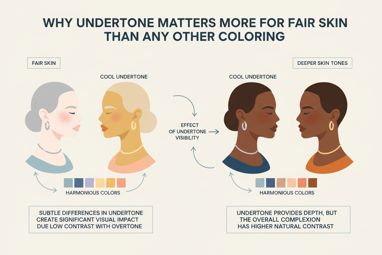 Undertone Test for Fair Skin section visual for Why Undertone Matters More for Fair Skin Than Any Other Coloring