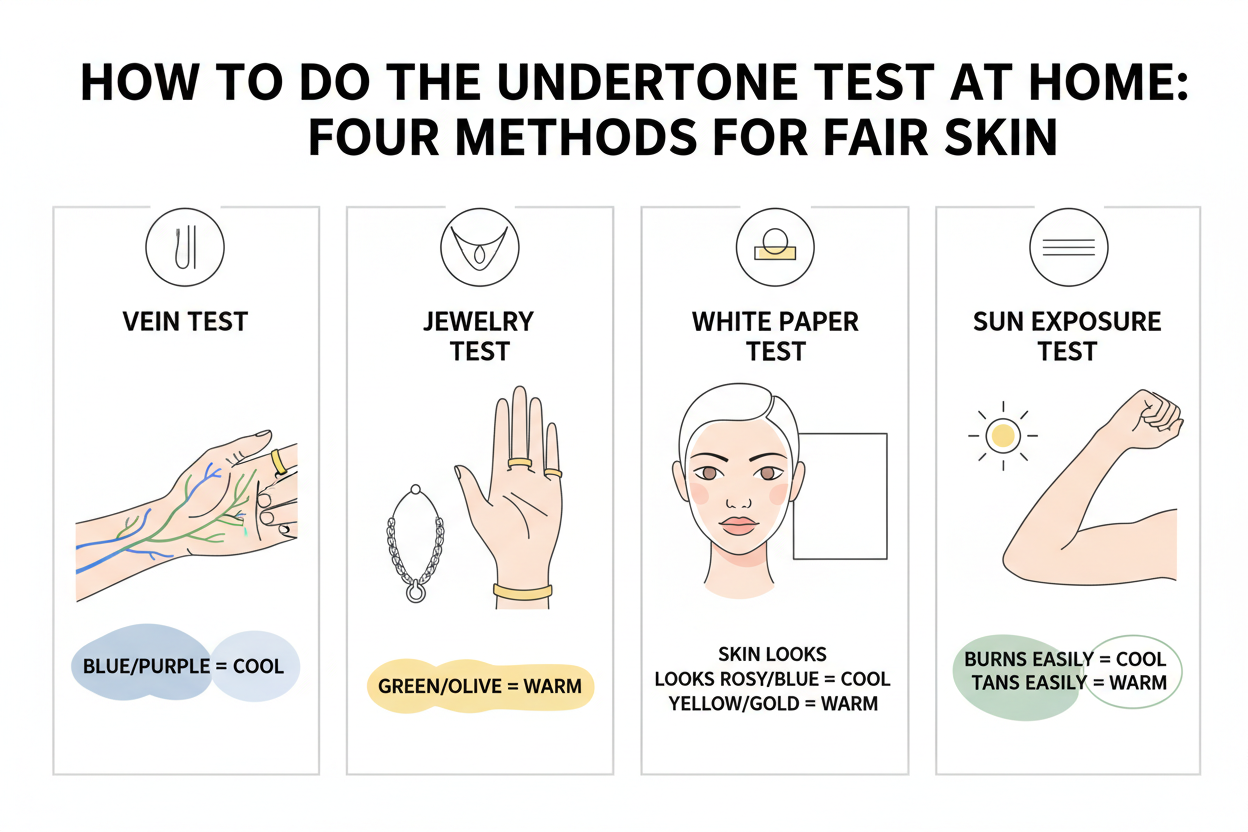 Undertone Test for Fair Skin section visual for How to Do the Undertone Test at Home: Four Methods for Fair Skin