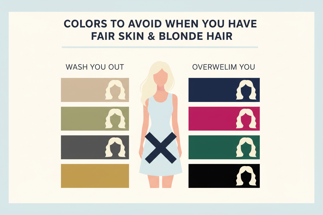 Undertone Test for Fair Skin section visual for Colors to Avoid When You Have Fair Skin and Blonde Hair