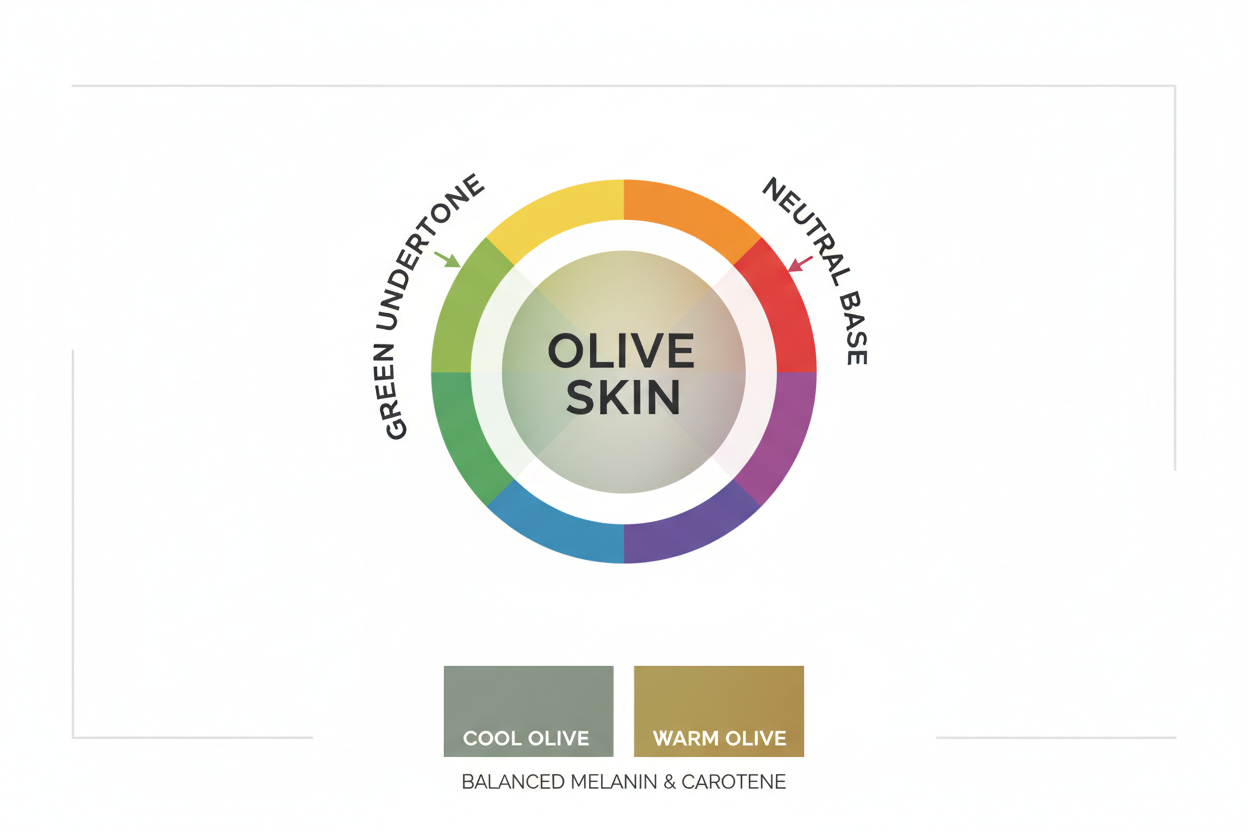 Undertone Test for Olive Skin section visual for What 'Olive Skin' Actually Means: The Green-Neutral Base Explained