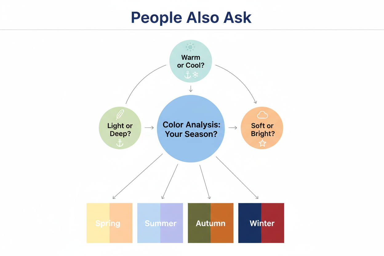 Undertone Test for Olive Skin section visual for People Also Ask