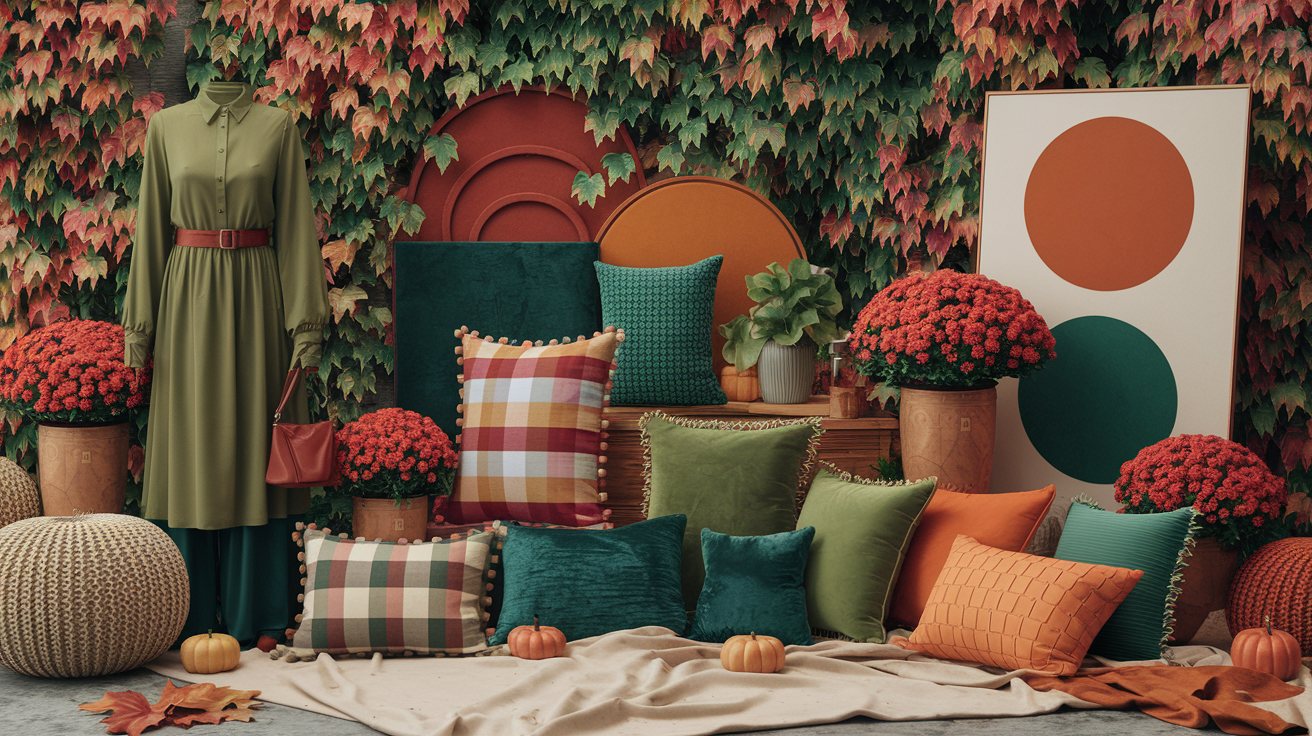 Guide to using fall green colors in fashion, home decor, and visual arts