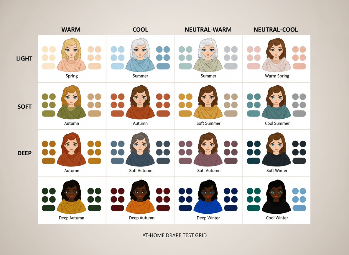 What Color Season Am I Quiz drape test outcomes