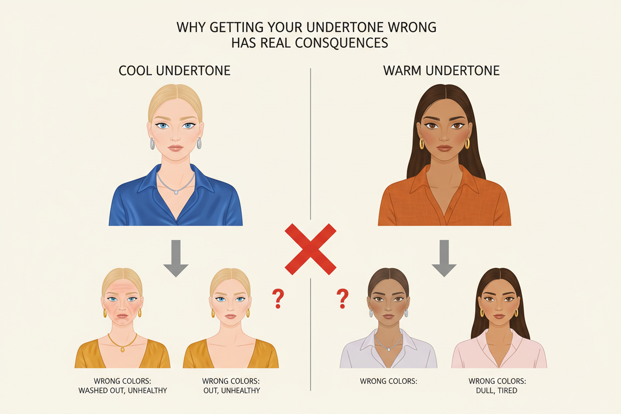 White Paper Undertone Test: Does It Work section visual for Why Getting Your Undertone Wrong Has Real Consequences