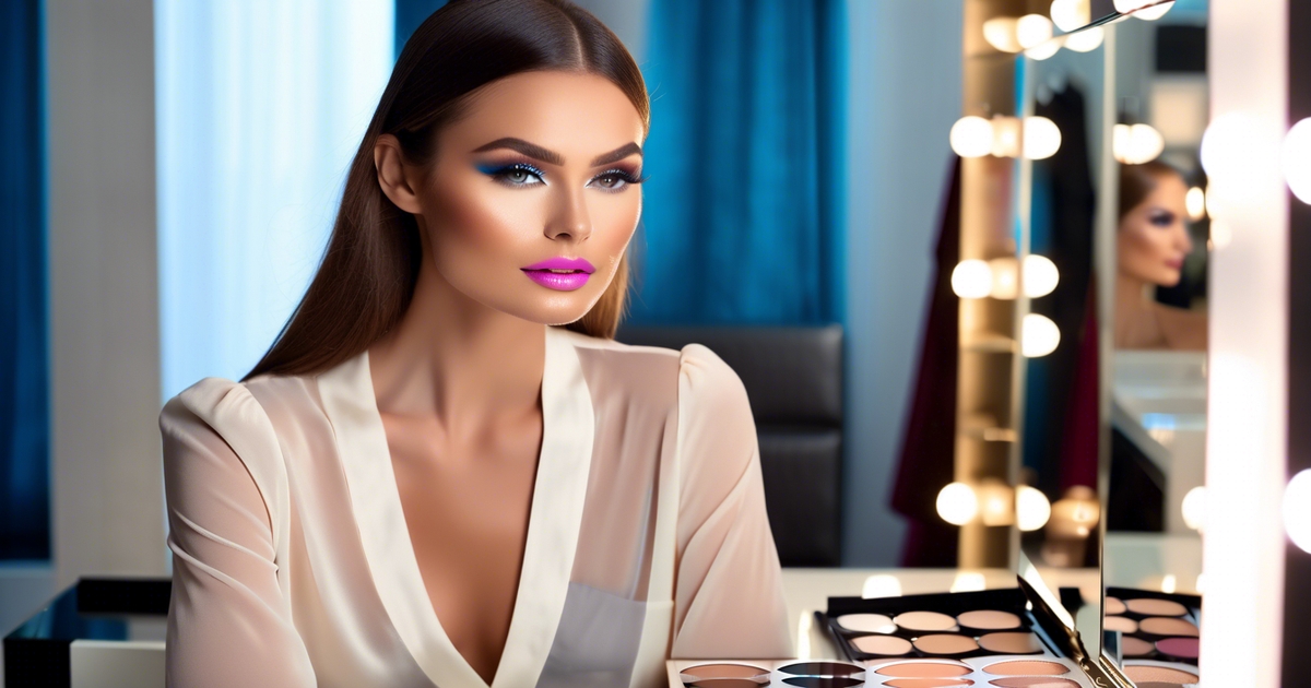Realistic woman with striking contrast features demonstrating how to apply contrast principles in makeup and styling choices